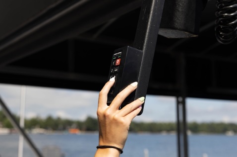 Dockside up/down switch with key lock-out on lift