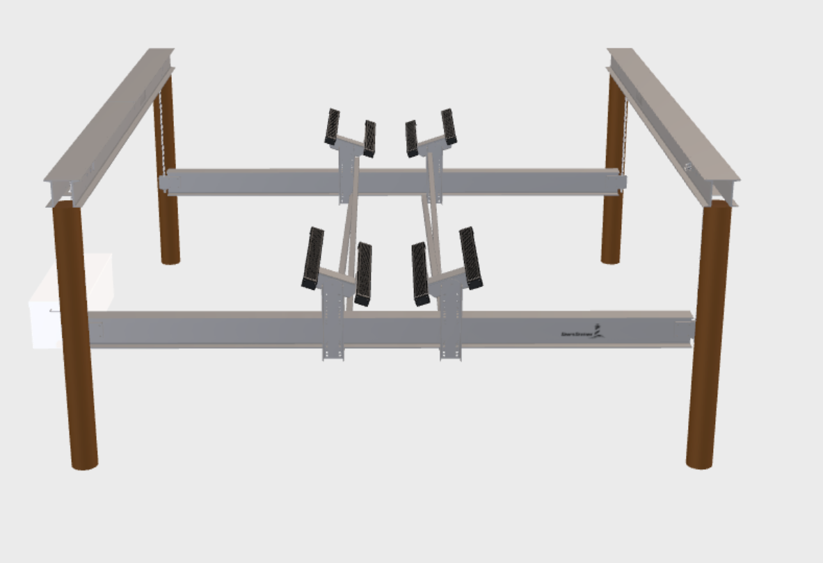 2X Tandem Bunk on 30K with four independent supports for large boats