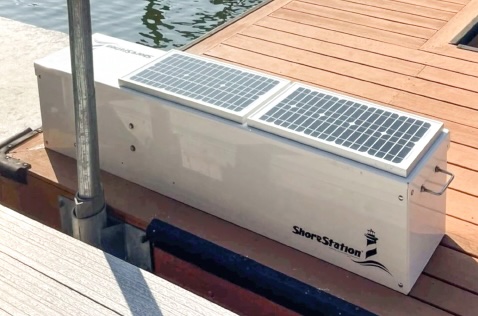 ShoreStation design with no motors or electrical components mounted on the lift